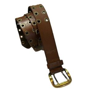 Levi Strauss Bonded Leather belt‎ grommets size XL brown